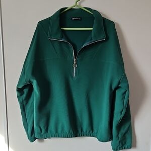 Green Quarter-Zip Women's Sweater
